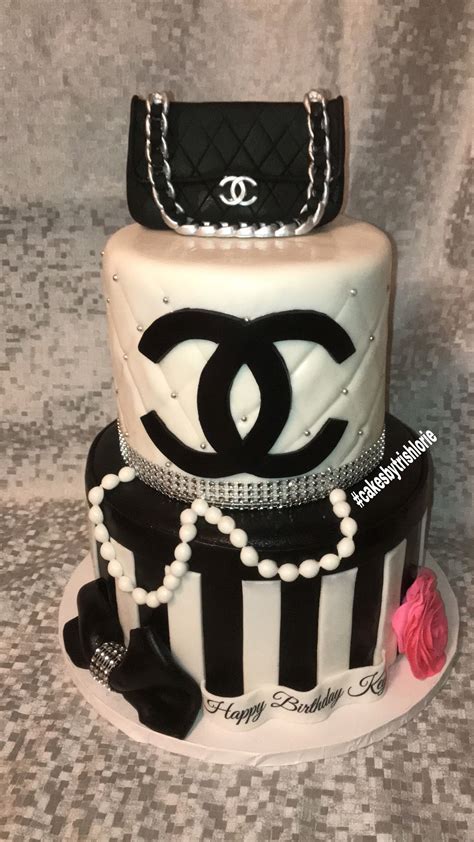 chanel birthday cake 50|Chanel bag cake topper.